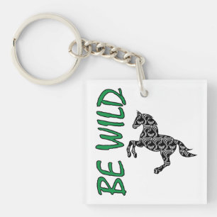 Porte-clés Soyez Sauvage – Conception de Cheval Décoratif For