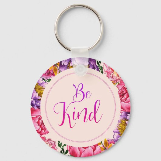 Porte-clés Soyez un Porte - clé rose (Recto)