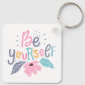Porte-clés Soyez vous-même | Fleurs Pastel (Dos)