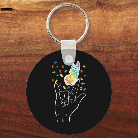 Porte-clés Sp Sensibilisation sur l'autisme de puzzle de puzz (Recto)