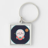 Porte-clés Space Cat Keychain (Devant)