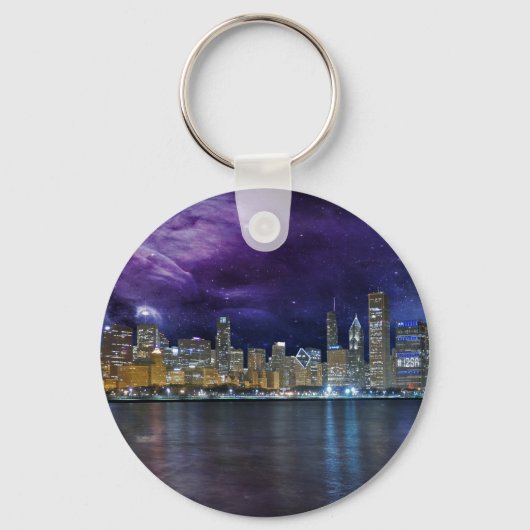 Porte-clés Spacey Chicago Skyline (Recto)