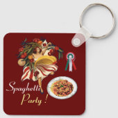 PORTE-CLÉS SPAGHETTI PARTY DANCE, CUISINE ITALIENNE ET TOMATE (Dos)