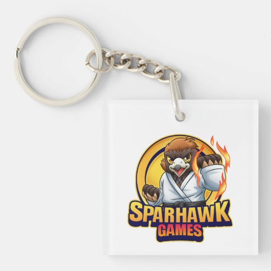 Porte-clés SparhawkGames + Dojo Squad logo (Devant)