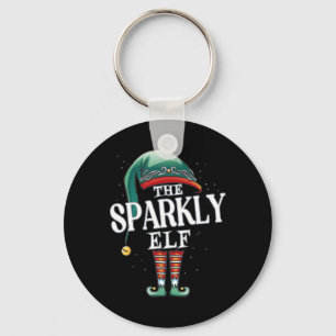 Porte-clés Sparkly Elf Christmas Group Jeu de pyjama de Noël
