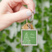 Porte-clés Sparkly Holiday Tree Premium Porte - clé, vert (main)