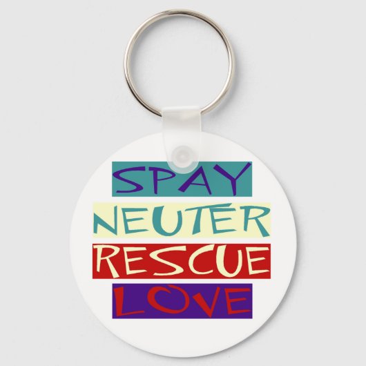 Porte-clés Spay Neuter Secourir l'amour (Recto)