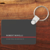 Porte-clés Special Unique Grey Red Elegant Modern (Recto)