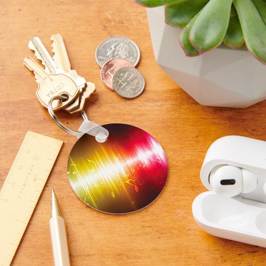 Porte-clés Spectre musical Soundwave Vibrant Audio Visualizer
