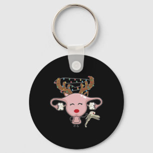 Porte-clés Spéculum de cervix de Renne Festif Lumière de Noël