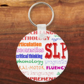 Porte-clés Speech Language Pathologist Colorful Fun Font (Recto)