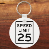 Porte-clés Speed Limit 25 Street Sign (Recto)