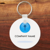 Porte-clés Sphère Bleue Avec Porte - clé Clavier Personnalisa (Recto)