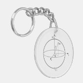 Porte-clés Sphère de Bloch | Physique / Mathématiques du bit (Devant gauche)