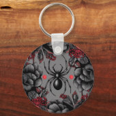Porte-clés Spider Floral design style gothique (Recto)