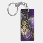 Porte-clés Spider Steampunk sur Arrière - plan pourpre (Devant gauche)