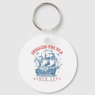 Porte-clés Spilling The Tea depuis 1773 Patriotic American 4t