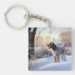 Porte-clés Spinone Italiano Qu'il neige Noël