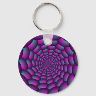 Porte-clés Spiral de balle dans le Pink Blue and Purple