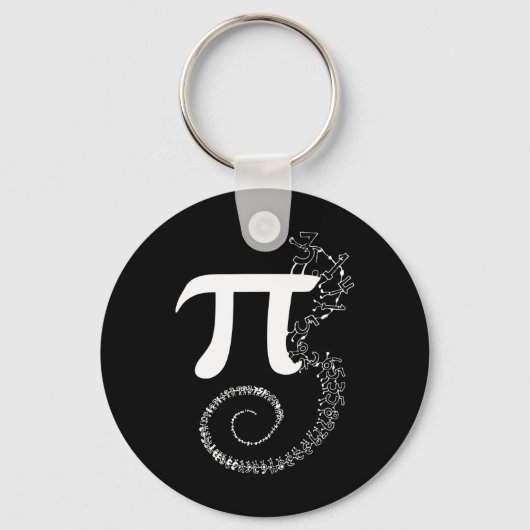 Porte-clés Spiral Pi Math Funny Pi Day 3.14 Math Equation Gif (Recto)