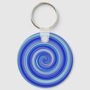 Porte-clés spirale bleue et bleu clair