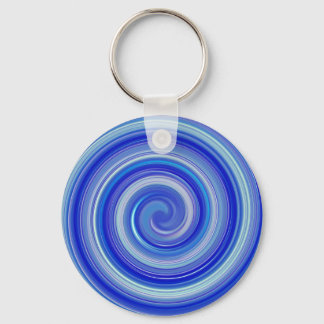Porte-clés spirale bleue et bleu clair