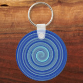 Porte-clés spirale bleue et turquoise (Recto)