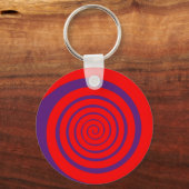 Porte-clés spirale hypnotique rouge (Recto)