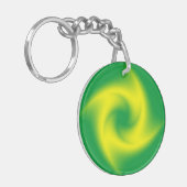 Porte-clés Spirale jaune sur le vert (Devant gauche)