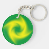 Porte-clés Spirale jaune sur le vert (Dos)