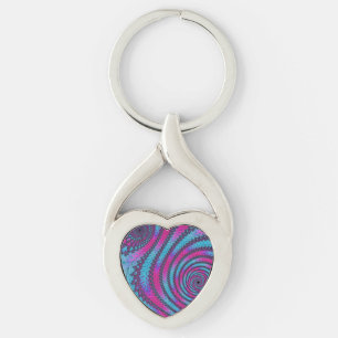 Porte-clés Spirale Magenta et Cyan