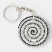 Porte-clés spirale noire et blanche (Devant)