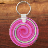 Porte-clés spirale rose et verte (Recto)