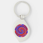 Porte-clés Spirale rouge et bleue par Kenneth Yoncich (Devant)
