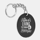 Porte-clés Spiritual Living Testimony Faith and Grace Quote (Devant gauche)