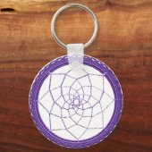 Porte-clés Spirituel violet amérindien Dream Catcher (Recto)