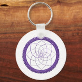 Porte-clés Spirituel violet amérindien Dream Catcher (Recto)