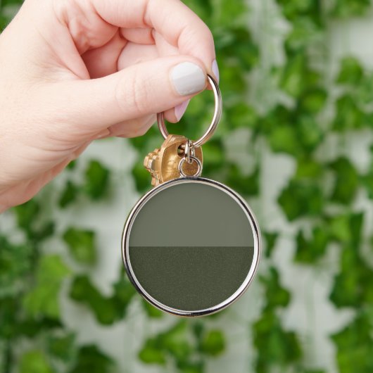Porte-clés Split-Texture Moss Porte - clé vert - Personnalisa (Main)