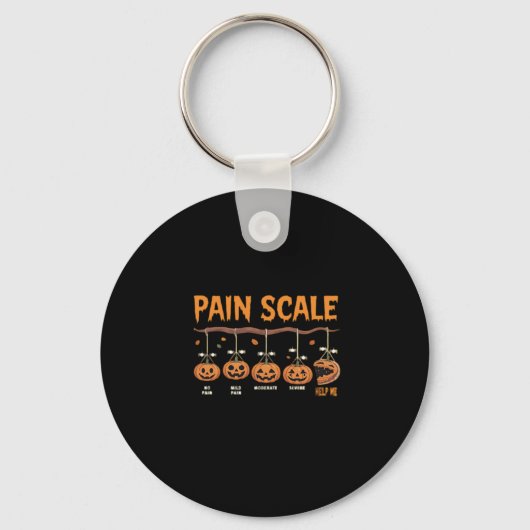 Porte-clés Spooky Pumpkin Pain Scale Trauma Nurse Triage Hall (Recto)