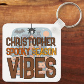 Porte-clés Spooky Season Vibes Halloween Pumpkins Custom (Verso)