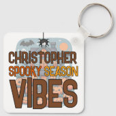 Porte-clés Spooky Season Vibes Halloween Pumpkins Custom (Dos)