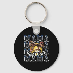 Porte-clés Sport Cheer Bleu Coquette Bow Softll Maman Maman F