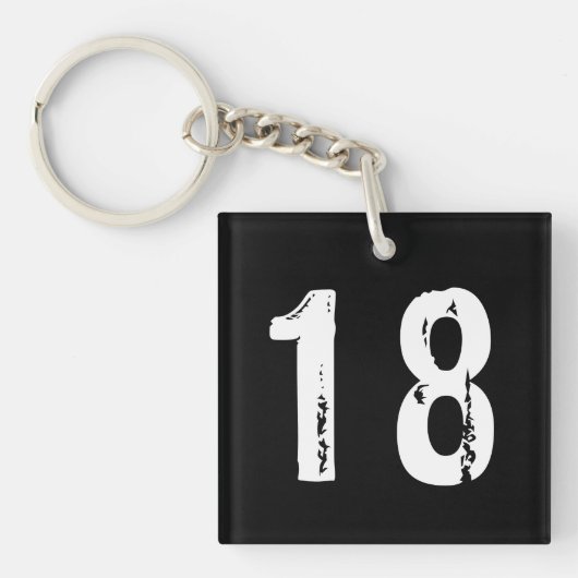Porte-clés Sport numéro 18 (Devant)