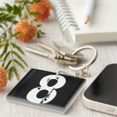 Porte-clés Sport numéro 8 (Devant Droit)