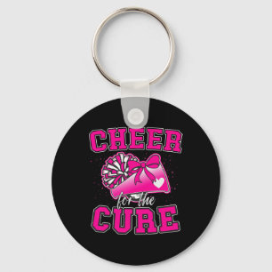 Porte-clés Sport Ruban Rose Cancer Sein Pom-Pom Girl Encourag