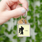 Porte-clés sportif à monogramme de pêcheur (main)