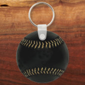 Porte-clés sports, baseball noir (Recto)