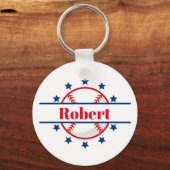 Porte-clés Sports de baseball ajouter le nom porte - clé (Recto)