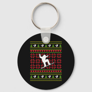 Porte-clés Sports d'hiver Doux moche Snowboard Noël