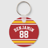 Porte-clés Sports Team Football Jersey Nom personnalisé Numér (Recto)